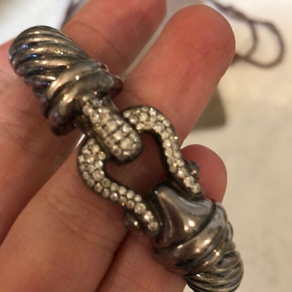 David Yurman horsebit diamond bangle * RARE * - Picture 6 of 6